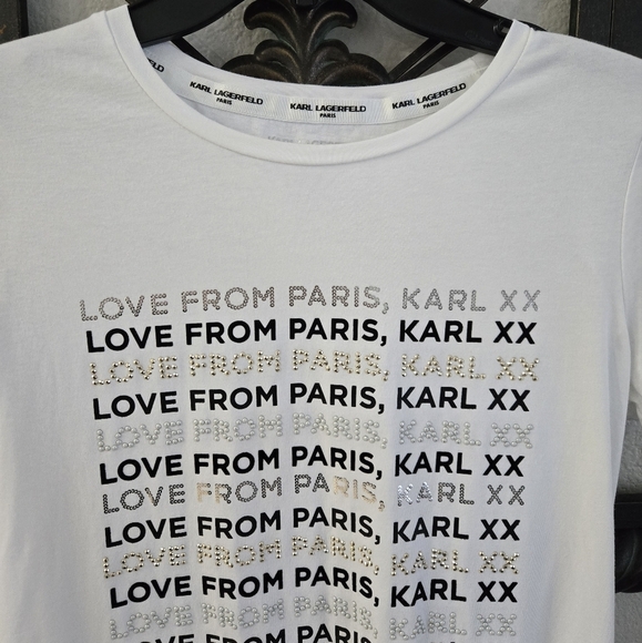 Karl Lagerfeld Love From Paris Graphic Tee - Picture 6 of 11
